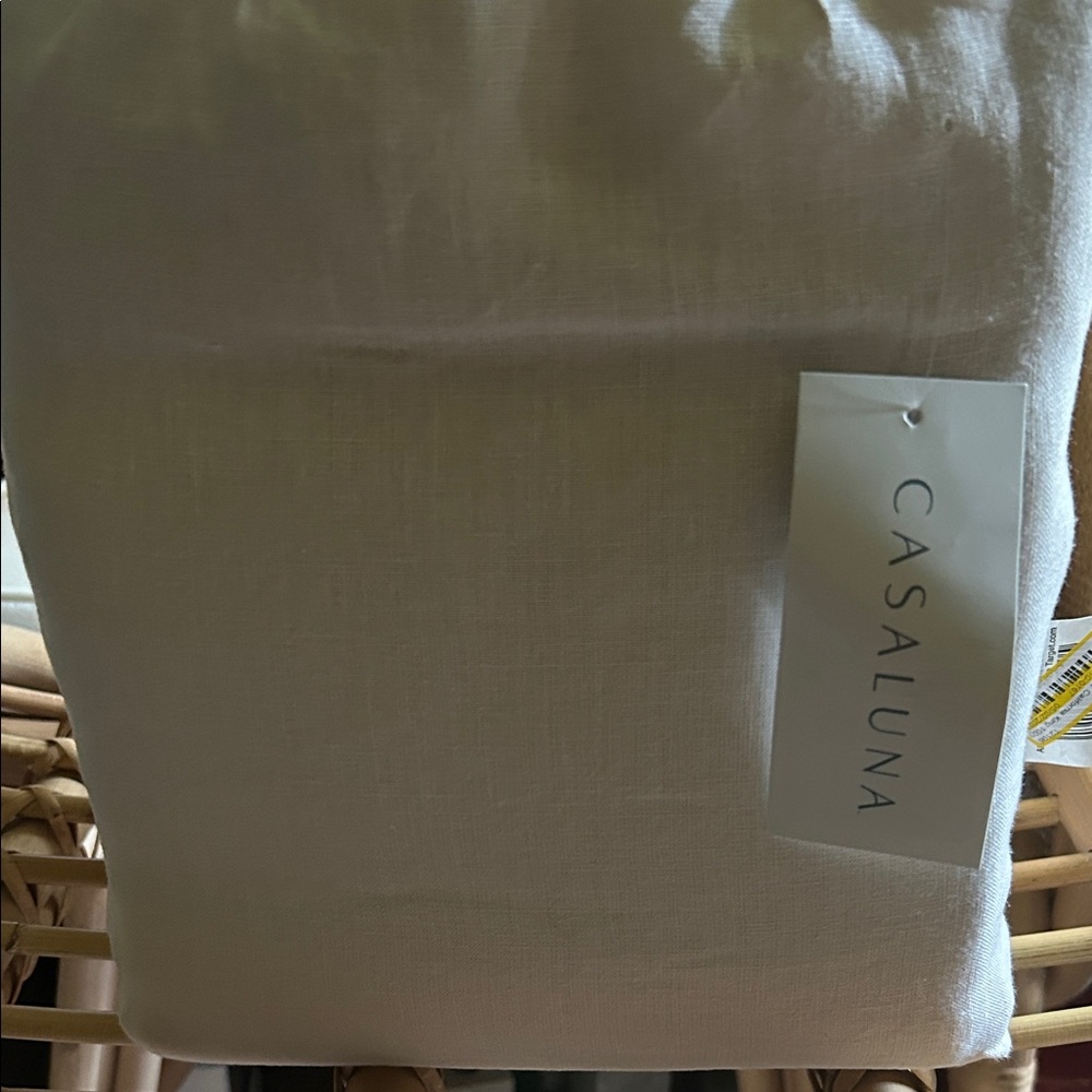 Casaluna Cal/King 100% Hemp Snowfall White Sheet Set